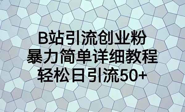 《B站引流创业粉》暴力简单详细教程，轻松日引流50+-掘金智库